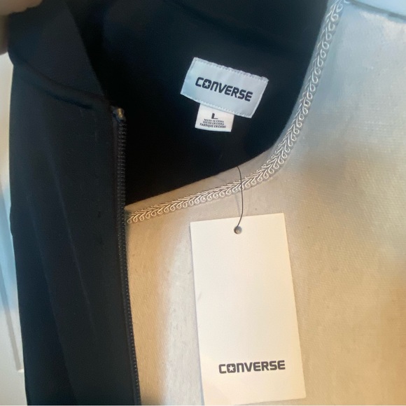 Converse- Track Jacket- Black- Size M  NWT - Picture 5 of 8